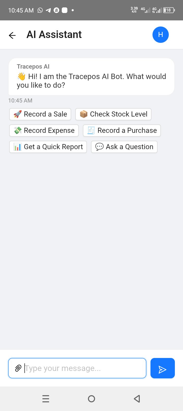 Tracepos AI Copilot Screen