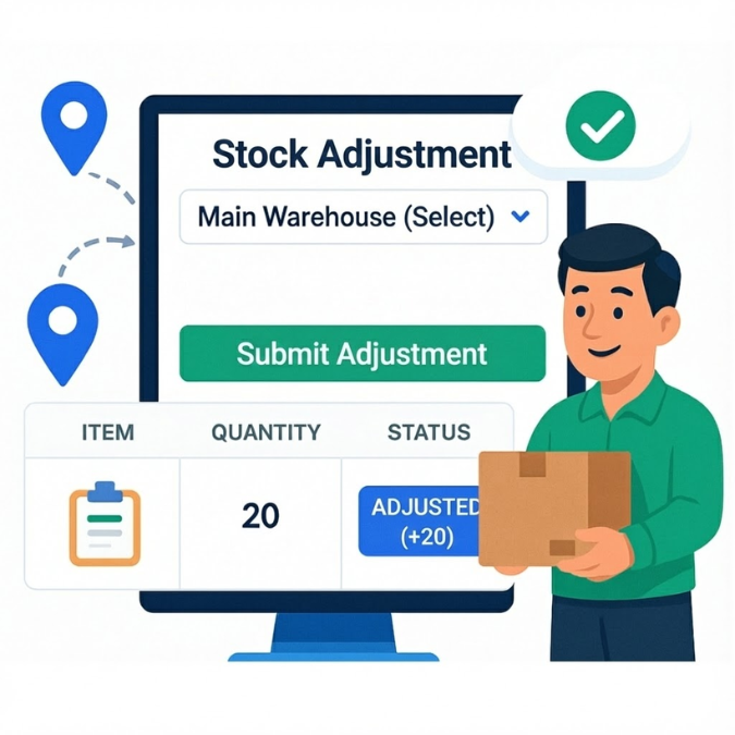 Stock adjustment interface
